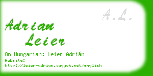 adrian leier business card
