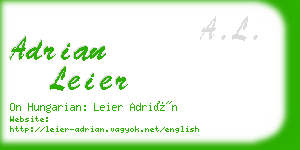 adrian leier business card